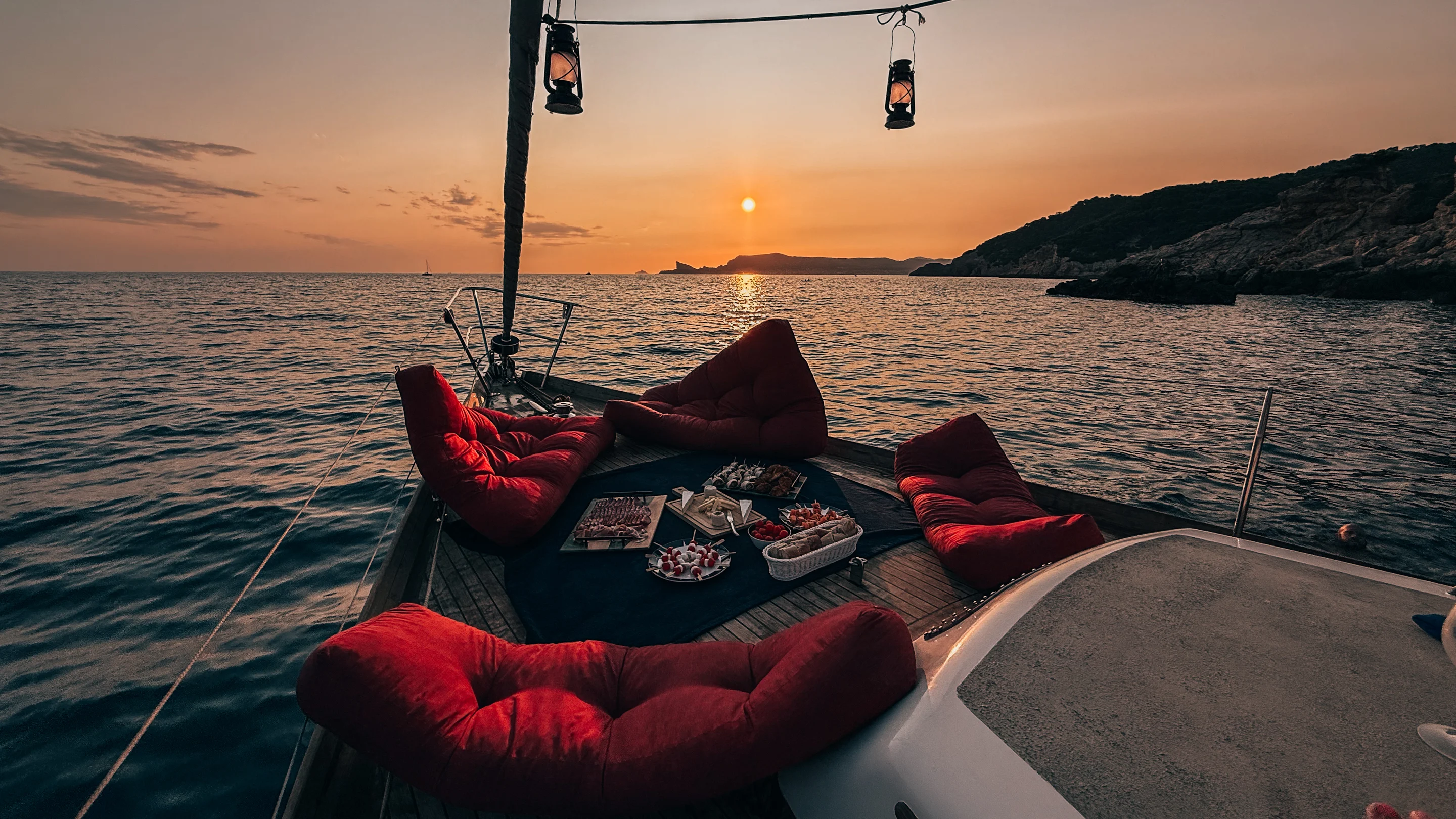 Apéritif au coucher du soleil